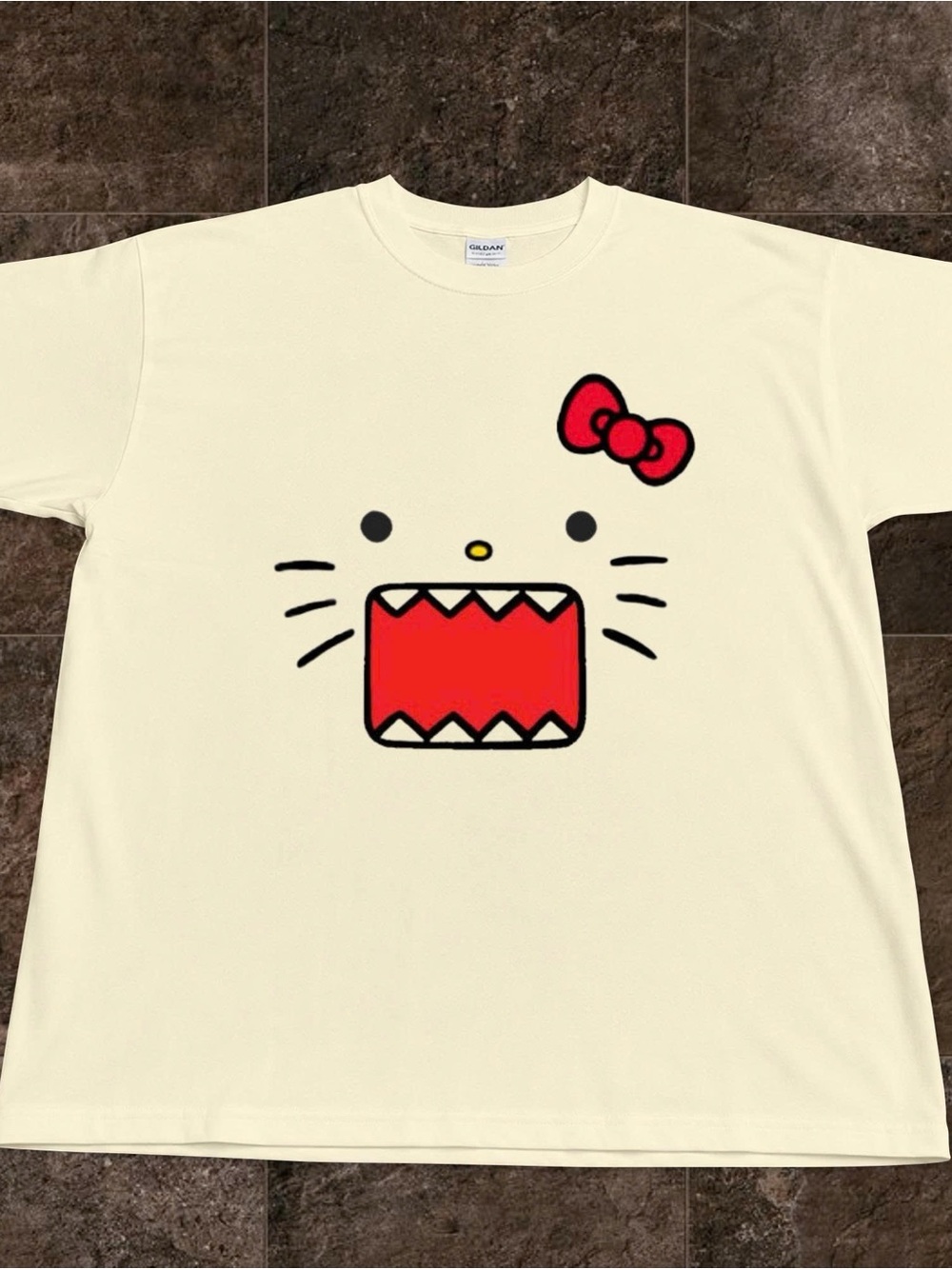 Domo Kitty Graphic Tee Y2K Style White kawaii Tshirt